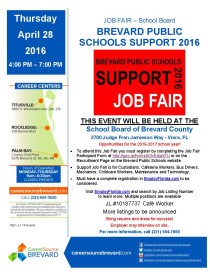 Brevard Public Schools Support 2016 Job Fair