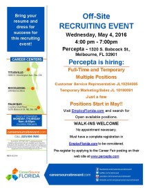 Recruiting Event Flyer offsite 5-4-2016 - Percepta