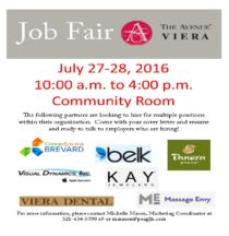 07_27-28_2016 (July) Job Fair in Community Room flier